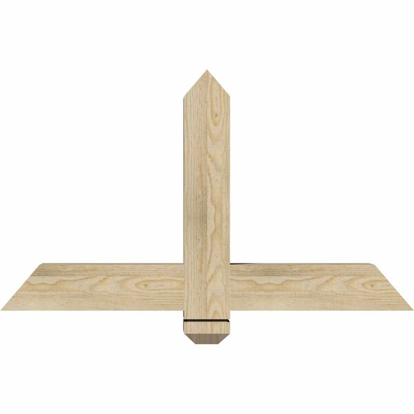 Ekena Millwork Eugene Rough Sawn Timber Gable Bracket, Douglas Fir, 36"W x 21"H x 4"D x 4"F, 14/12 Pitch GBW036X21X0404EUG00RDF - main